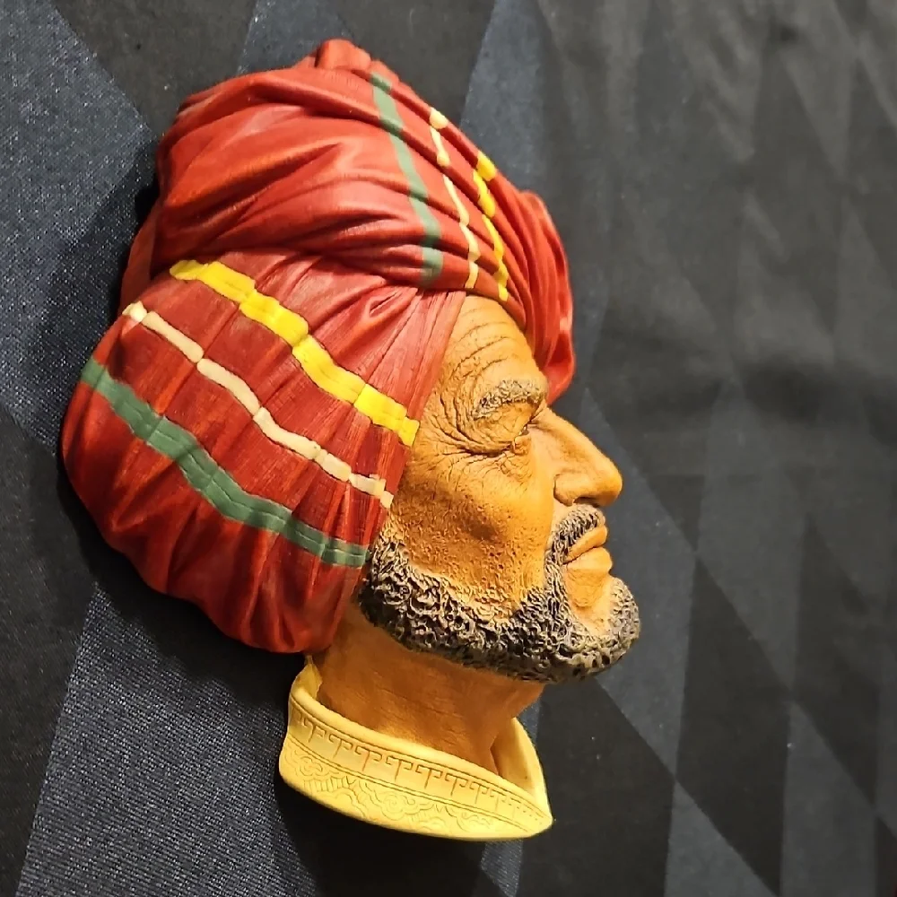 Bossons Vintage ABDUL (Arabian) 3D Chalkware Wallart - Picture 4 of 14